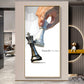 Focus On The Best Motivational Glass Finish Vertical Wall Art