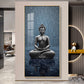 Sacred Budha Meditation Glass Finish Vertical Wall Art