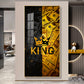 King Motivational Glass Finish Vertical Wall Art