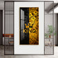 King Motivational Glass Finish Vertical Wall Art