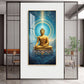 Mastering Concious Energery Budha Glass Finish Vertical Wall Art