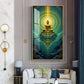 Surreal Energy Of Budha Glass Finish Vertical Wall Art