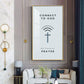 Connect To God Motivational Glass Finish Vertical Wall Art