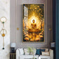 Budha's Aura Enligtning Glass Finish Vertical Wall Art