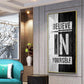 Believe In Yourself Motivational Glass Finish Vertical Wall Art