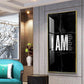 Clean Lines Motivational Glass Finish Vertical Wall Art