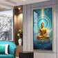 Mastering Concious Energery Budha Glass Finish Vertical Wall Art