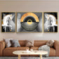White Horse Harmony Glass Finish Wall Art (Set Of 3)