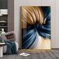Golden Wave Serenity Glass Finish Vertical Wall Art
