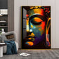 Buddha's Embrace Glass Finish Vertical Wall Art