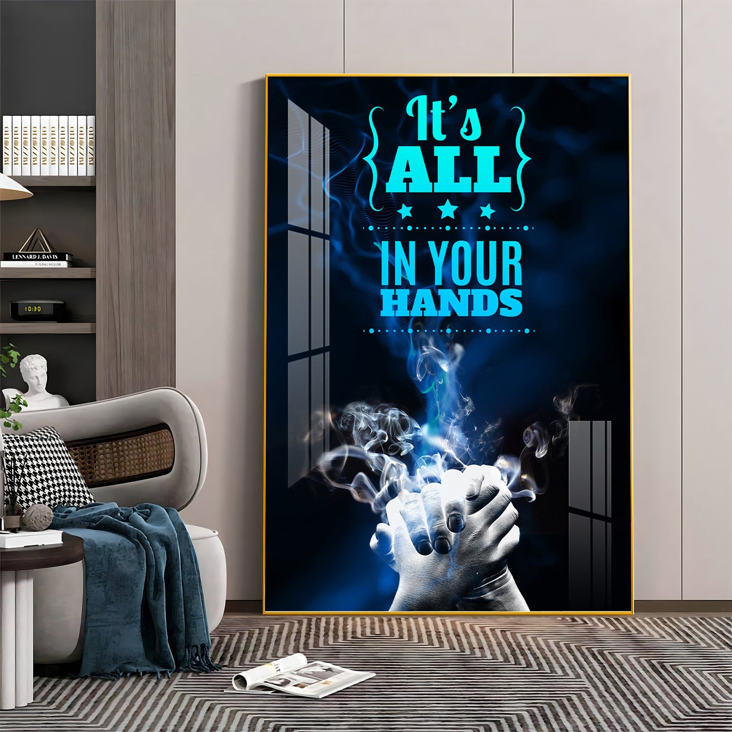 Empower Grip Glass Finish Vertical Wall Art