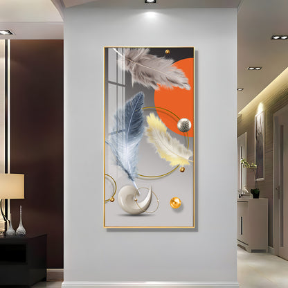 Shellscape Art Glass Finish Vertical Wall Art