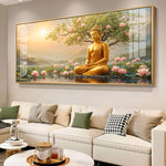 Buddha In Vibrance Light Glass Finish Horizontal Wall Art