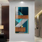 Z Abstraction Glass Finish Vertical Wall Art
