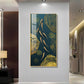 Green Koi Fishes Glass Finish Vertical Wall Art