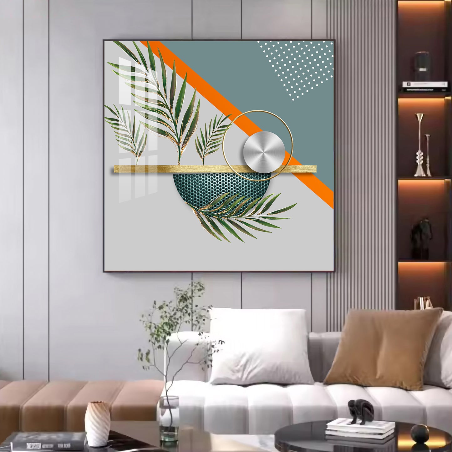 Timeless Tropics Glass Finish Square Wall Art