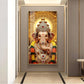 Jai Shri Ganpati Bappa Glass Finish Vertical Wall Art