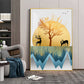 Mountain Whispers Glass Finish Vertical Wall Art