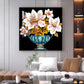 Vase of Vibrance Glass Finish Square Wall Art