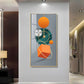 Orange Cube Glass Finish Vertical Wall Art