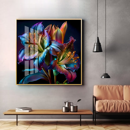 Lush Petal Masterpiece Glass Finish Square Wall Art