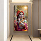 Bihari Ji Glass Finish Vertical Wall Art