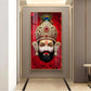 Shyam Baba Glass Finish Vertical Wall Art