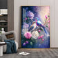 Nature's Duet Glass Finish Vertical Wall Art