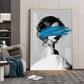 Dream Blur Modern Expression Glass Finish Vertical Wall Art
