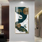 Deer and Tree Glass Finish Vertical Wall Art