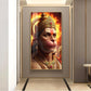 Ram Bhakt Hanuman Ji Glass Finish Vertical Wall Art
