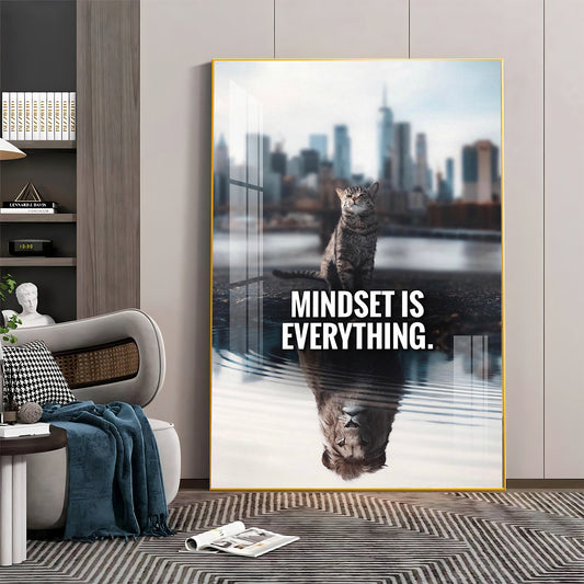 Mindset Masterpiece Glass Finish Vertical Wall Art