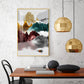Mountain Serenity Glass Finish Vertical Wall Art