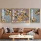 Spiral of Flower Glass Finish Wall Art (Set Of 3)