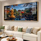 Buddha Statue In Historic Glass Finish Horizontal Wall Art