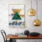 Emerald Apex Glass Finish Vertical Wall Art