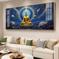 Celestrial Buddha Glass Finish Horizontal Wall Art