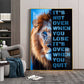 Courageous Spirit Glass Finish Vertical Wall Art