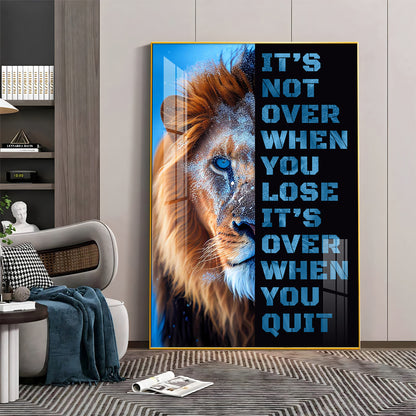 Courageous Spirit Glass Finish Vertical Wall Art