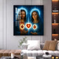 Jesus Spiritual Glass Finish Square Wall Art