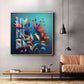 Shadowed Blooms Glass Finish Square Wall Art