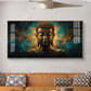Lord Buddha Golden Glass Finish Horizontal Wall Art