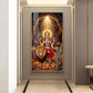Goddess Maa Durga Glass Finish Vertical Wall Art