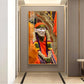 Shirdi Sai Baba Glass Finish Vertical Wall Art