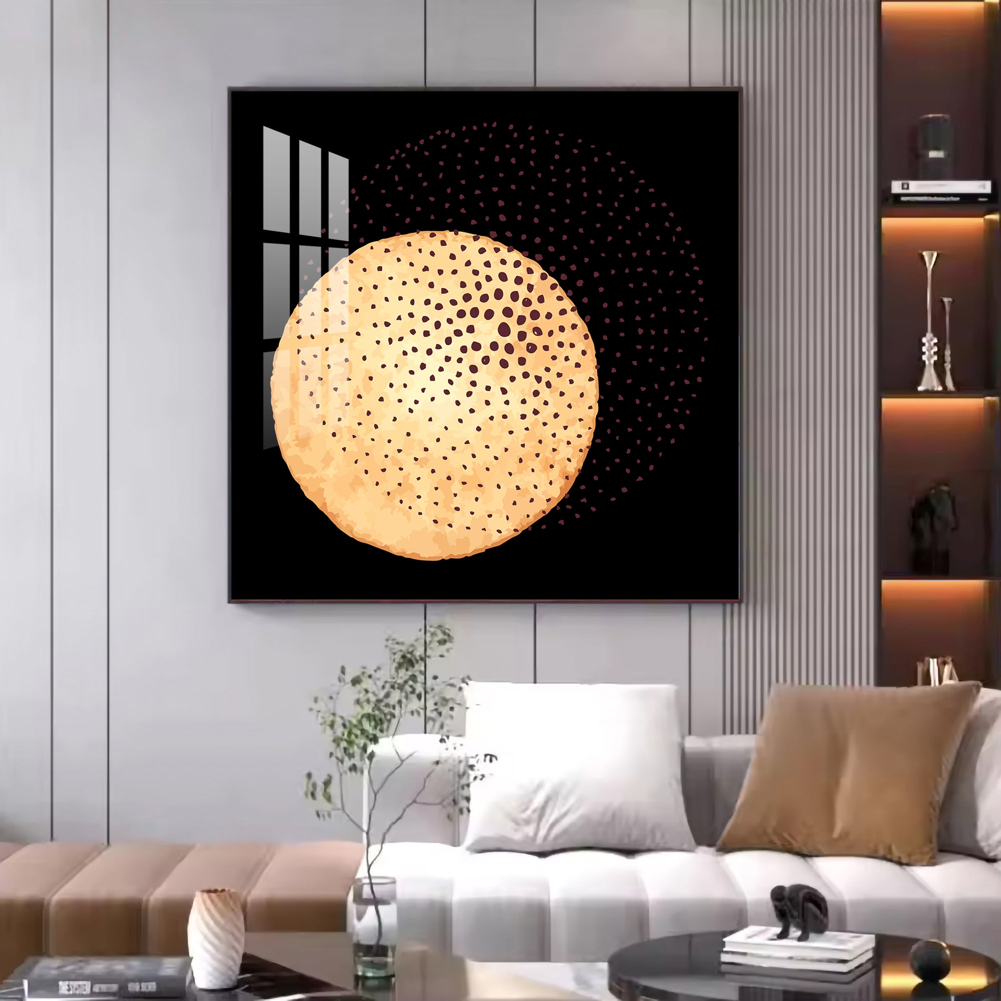 Moonlit Whimsy Glass Finish Square Wall Art