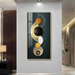 Hemicycle Design Glass Finish Vertical Wall Art
