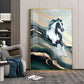 Horse Majestic Motion Glass Finish Vertical Wall Art