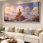 Morning Vibrance Buddha Glass Finish Horizontal Wall Art