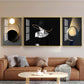 Girl With Hat Glass Finish Wall Art (Set Of 3)