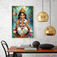 Hindu Lord Kartikeya Ji Glass Finish Vertical Wall Art